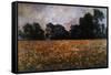 Field of Wild Poppies-Claude Monet-Framed Stretched Canvas