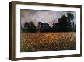 Field of Wild Poppies-Claude Monet-Framed Giclee Print