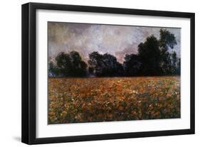 Field of Wild Poppies-Claude Monet-Framed Giclee Print