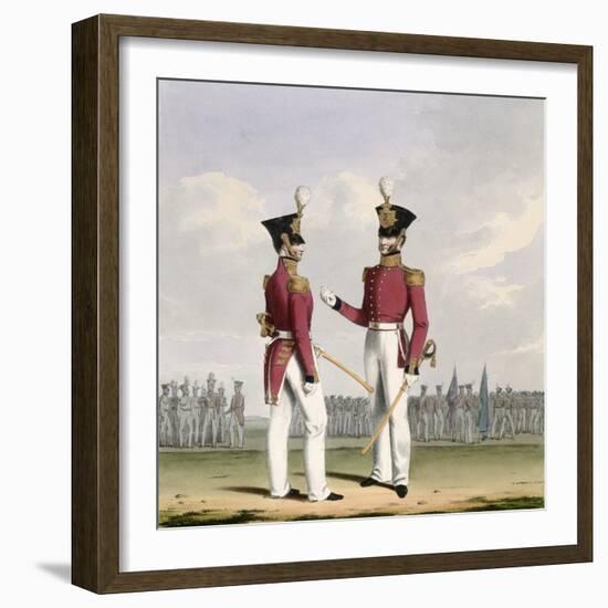 Field Officers, Royal Marines, Plate 2 Costume of the Royal Navy and Marines, Engraved c.1830-37-L. And Eschauzier, St. Mansion-Framed Giclee Print