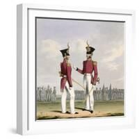 Field Officers, Royal Marines, Plate 2 Costume of the Royal Navy and Marines, Engraved c.1830-37-L. And Eschauzier, St. Mansion-Framed Giclee Print