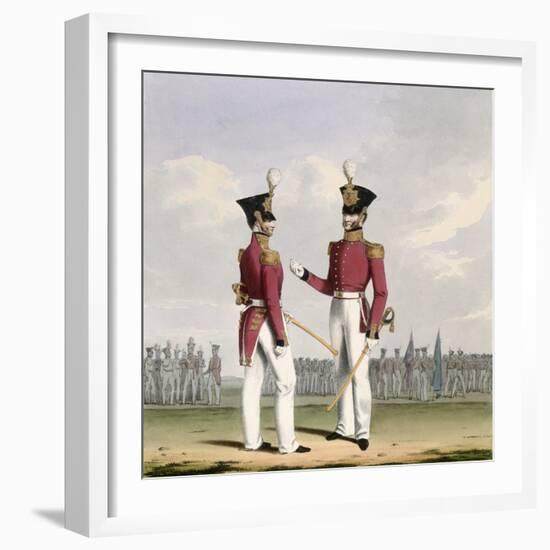 Field Officers, Royal Marines, Plate 2 Costume of the Royal Navy and Marines, Engraved c.1830-37-L. And Eschauzier, St. Mansion-Framed Giclee Print