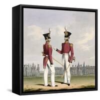 Field Officers, Royal Marines, Plate 2 Costume of the Royal Navy and Marines, Engraved c.1830-37-L. And Eschauzier, St. Mansion-Framed Stretched Canvas