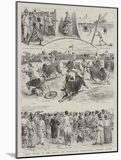 Field Sports of the Argyll and Sutherland Highlanders, Colombo, Ceylon-null-Mounted Giclee Print