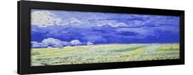 Field under a Stormy Sky-Vincent van Gogh-Framed Giclee Print