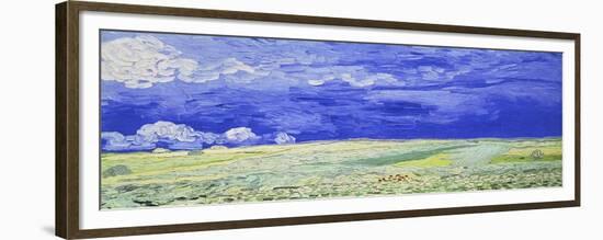 Field under a Stormy Sky-Vincent van Gogh-Framed Giclee Print