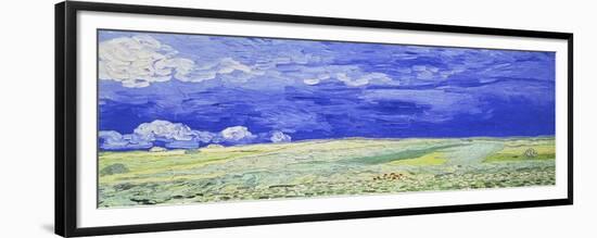 Field under a Stormy Sky-Vincent van Gogh-Framed Giclee Print