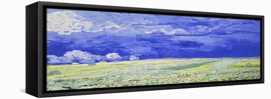 Field under a Stormy Sky-Vincent van Gogh-Framed Stretched Canvas