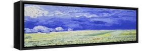 Field under a Stormy Sky-Vincent van Gogh-Framed Stretched Canvas