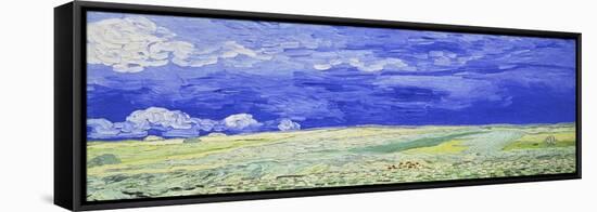 Field under a Stormy Sky-Vincent van Gogh-Framed Stretched Canvas