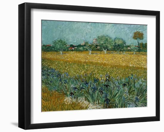 Field With Irises-Vincent van Gogh-Framed Giclee Print