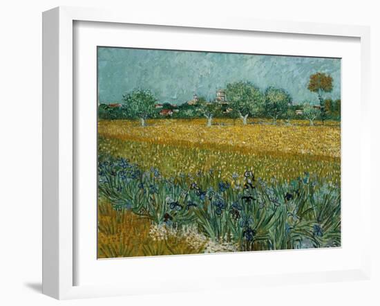 Field With Irises-Vincent van Gogh-Framed Giclee Print