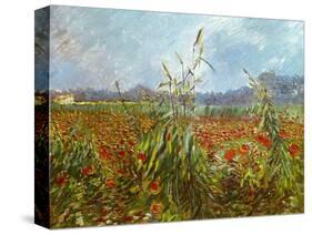 Field with poppies. Oil on canvas.-Vincent van Gogh-Stretched Canvas