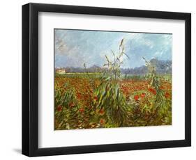 Field with poppies. Oil on canvas.-Vincent van Gogh-Framed Giclee Print
