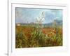 Field with poppies. Oil on canvas.-Vincent van Gogh-Framed Giclee Print