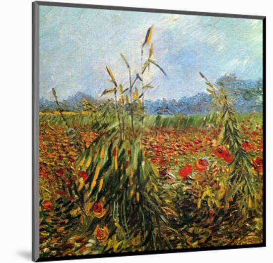 Field with Poppies-Vincent van Gogh-Mounted Giclee Print