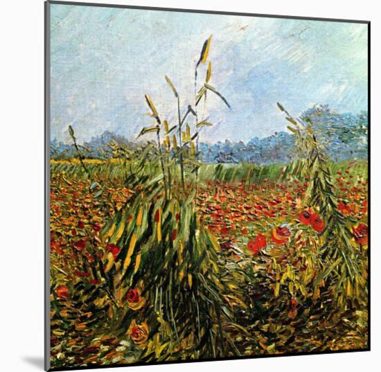 Field with Poppies-Vincent van Gogh-Mounted Giclee Print