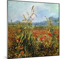 Field with Poppies-Vincent van Gogh-Mounted Giclee Print