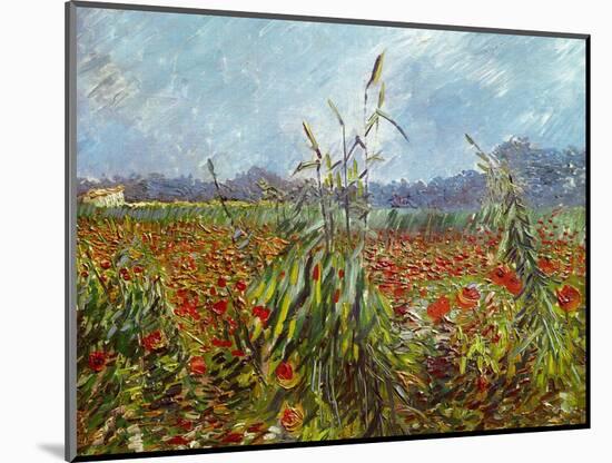 Field with Poppies-Vincent van Gogh-Mounted Giclee Print