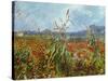 Field with Poppies-Vincent van Gogh-Stretched Canvas