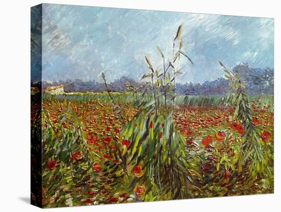 Field with Poppies-Vincent van Gogh-Stretched Canvas