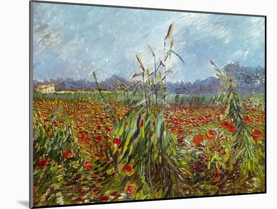 Field with Poppies-Vincent van Gogh-Mounted Giclee Print