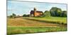 Field with silo and barn in the background, Ohio, USA-Panoramic Images-Mounted Photographic Print