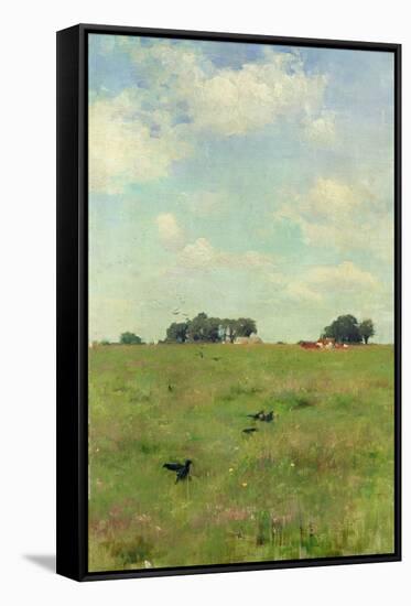 Field with Trees and Sky, or Landscape with Crows-Walter Frederick Osborne-Framed Stretched Canvas