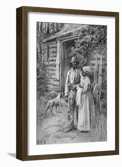 Field Workers Oustside their Cabin, 1886-American School-Framed Giclee Print