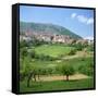 Fields Below the Town of Ortona Dei Marsi in Abruzzo, Italy, Europe-Tony Gervis-Framed Stretched Canvas