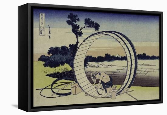 Fields in Owari Province from the Series "The Thirty Six Views of Mount Fuji"-Katsushika Hokusai-Framed Stretched Canvas