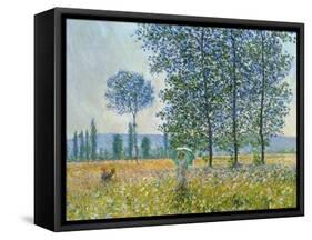 Fields in Spring, 1887-Claude Monet-Framed Stretched Canvas