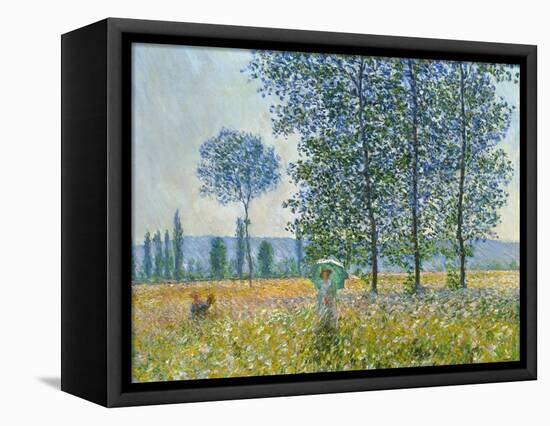 Fields in Spring, 1887-Claude Monet-Framed Stretched Canvas