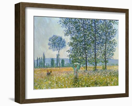 Fields in Spring, 1887-Claude Monet-Framed Giclee Print