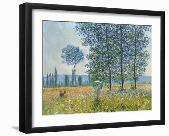 Fields in Spring, 1887-Claude Monet-Framed Giclee Print