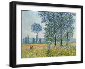 Fields in Spring, 1887-Claude Monet-Framed Giclee Print