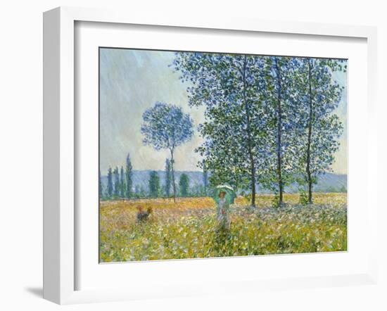 Fields in Spring, 1887-Claude Monet-Framed Giclee Print