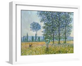 Fields in Spring, 1887-Claude Monet-Framed Giclee Print