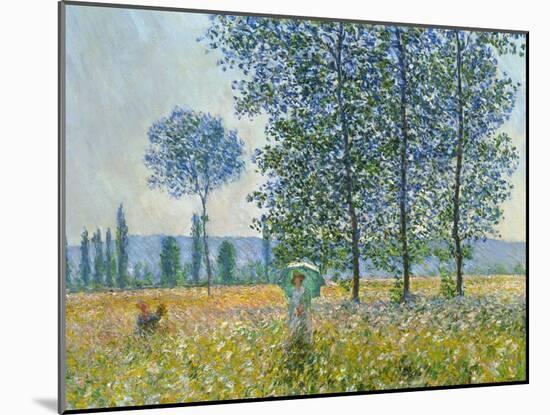 Fields in Spring, 1887-Claude Monet-Mounted Giclee Print
