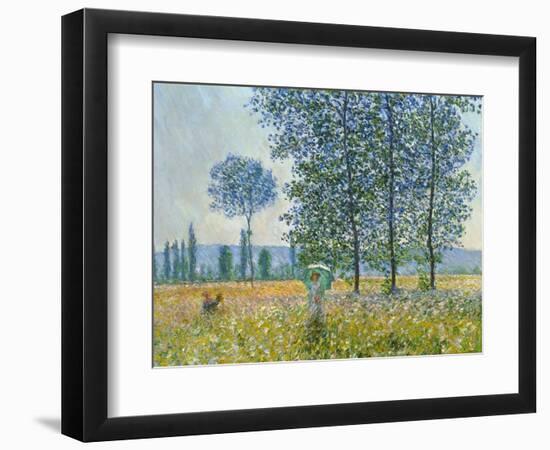 Fields in Spring, 1887-Claude Monet-Framed Premium Giclee Print