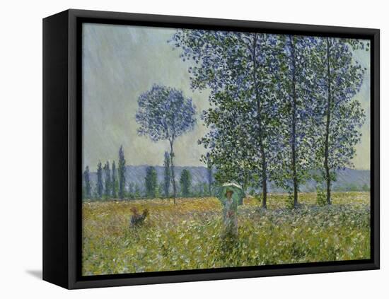 Fields in Spring, 1887-Claude Monet-Framed Stretched Canvas