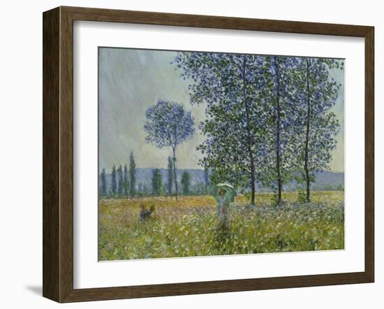 Fields in Spring, 1887-Claude Monet-Framed Giclee Print