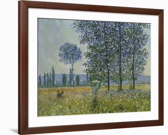 Fields in Spring, 1887-Claude Monet-Framed Giclee Print