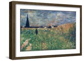 Fields in Summer-Georges Seurat-Framed Giclee Print