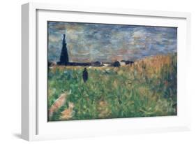 Fields in Summer-Georges Seurat-Framed Giclee Print