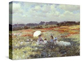 Fields Near London-Giuseppe De Nittis-Stretched Canvas