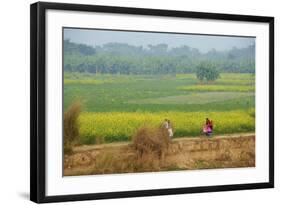 Fields Near Village on the Bank of the Hooghly River, West Bengal, India, Asia-Bruno Morandi-Framed Photographic Print