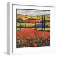 Fields of Poppies II-TC Chiu-Framed Art Print