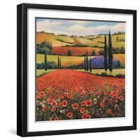 Fields of Poppies II-TC Chiu-Framed Art Print