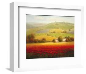 Fields of Red and Gold II-Eugene Laporte-Framed Art Print